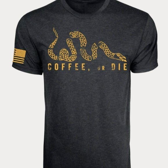 Black Rifle Coffee Company Black Coffee or Die Graphic T-Shirt Mens Size S NEW - Picture 1 of 5